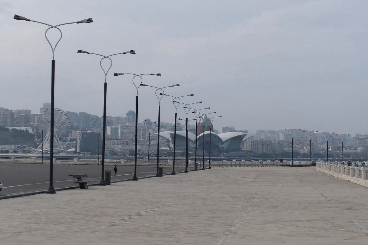 The Caspian Boulevard and Flame Towers — Baku Azerbaijan, Vietnam