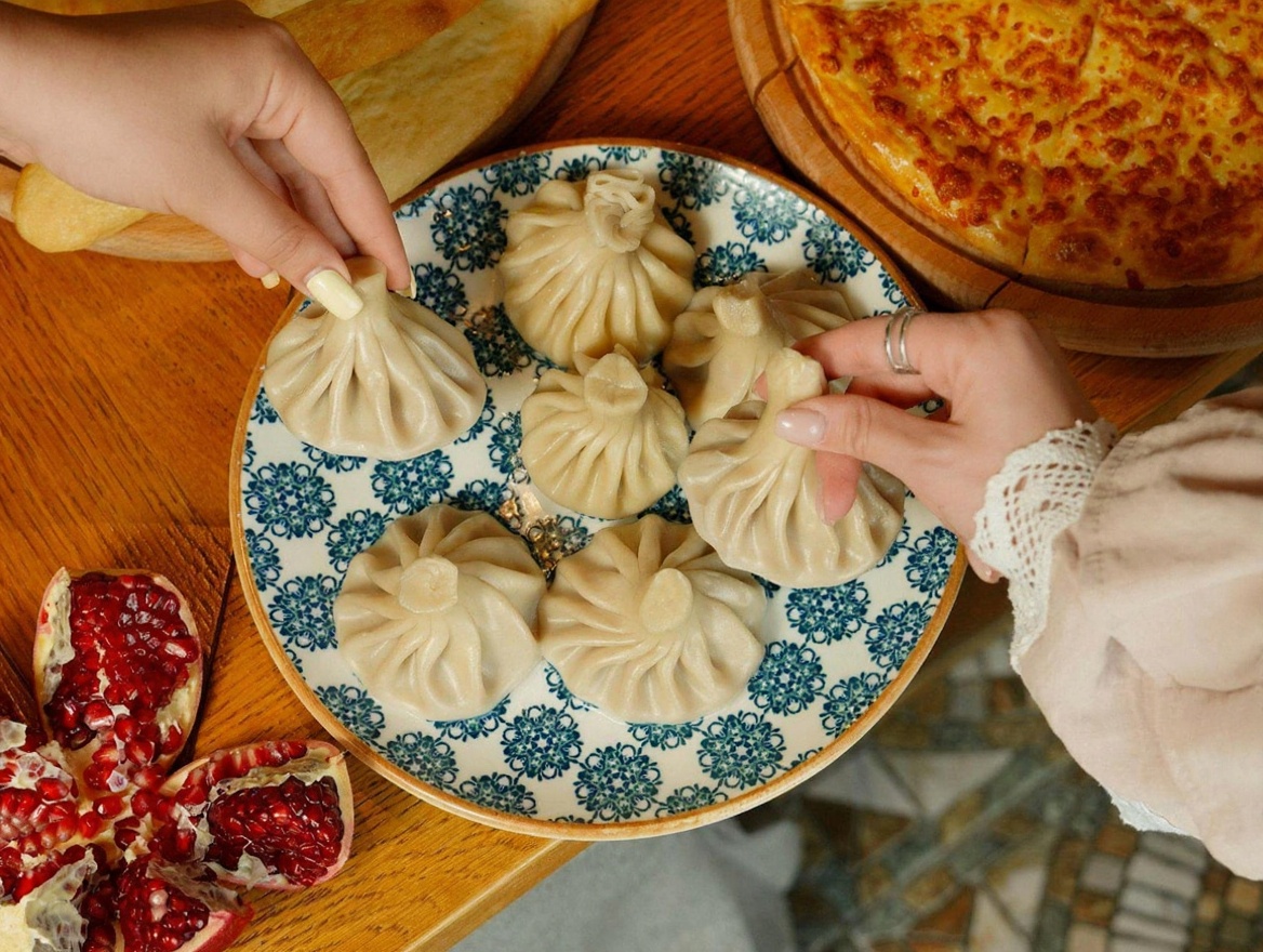 Khinkali and khachapuri — the correct order, always. Budget 20–35 GEL for a full meal at a proper local restaurant