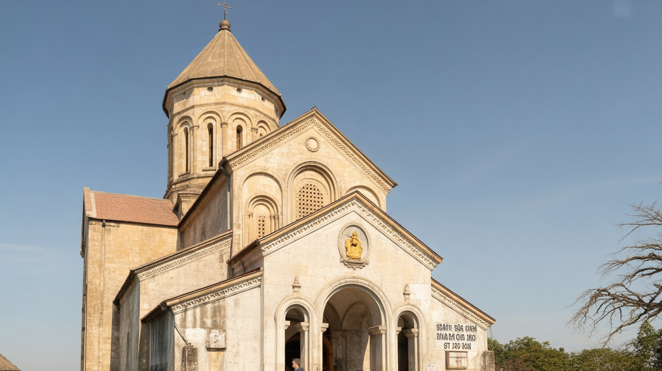 Bodbe Monastery — active since the 6th century, St. Nino's burial site, and the most significant religious site in the Kakhet