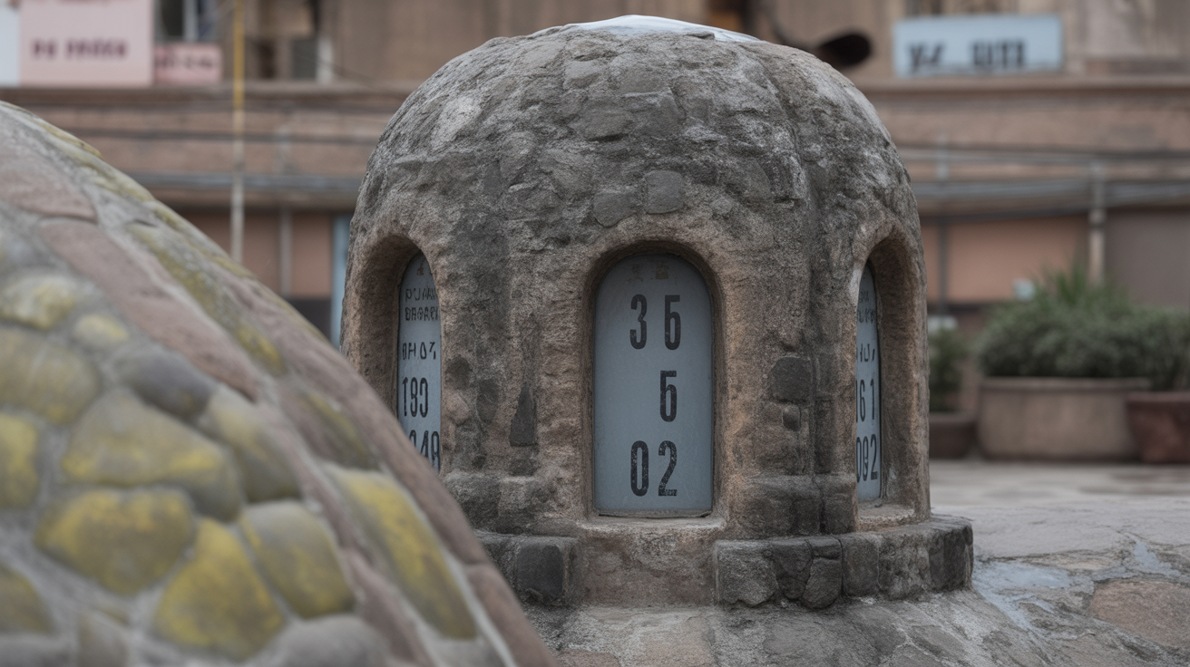 Abanotubani — the sulphur bath district, identifiable by the domed rooftops on the south side of the Old Town